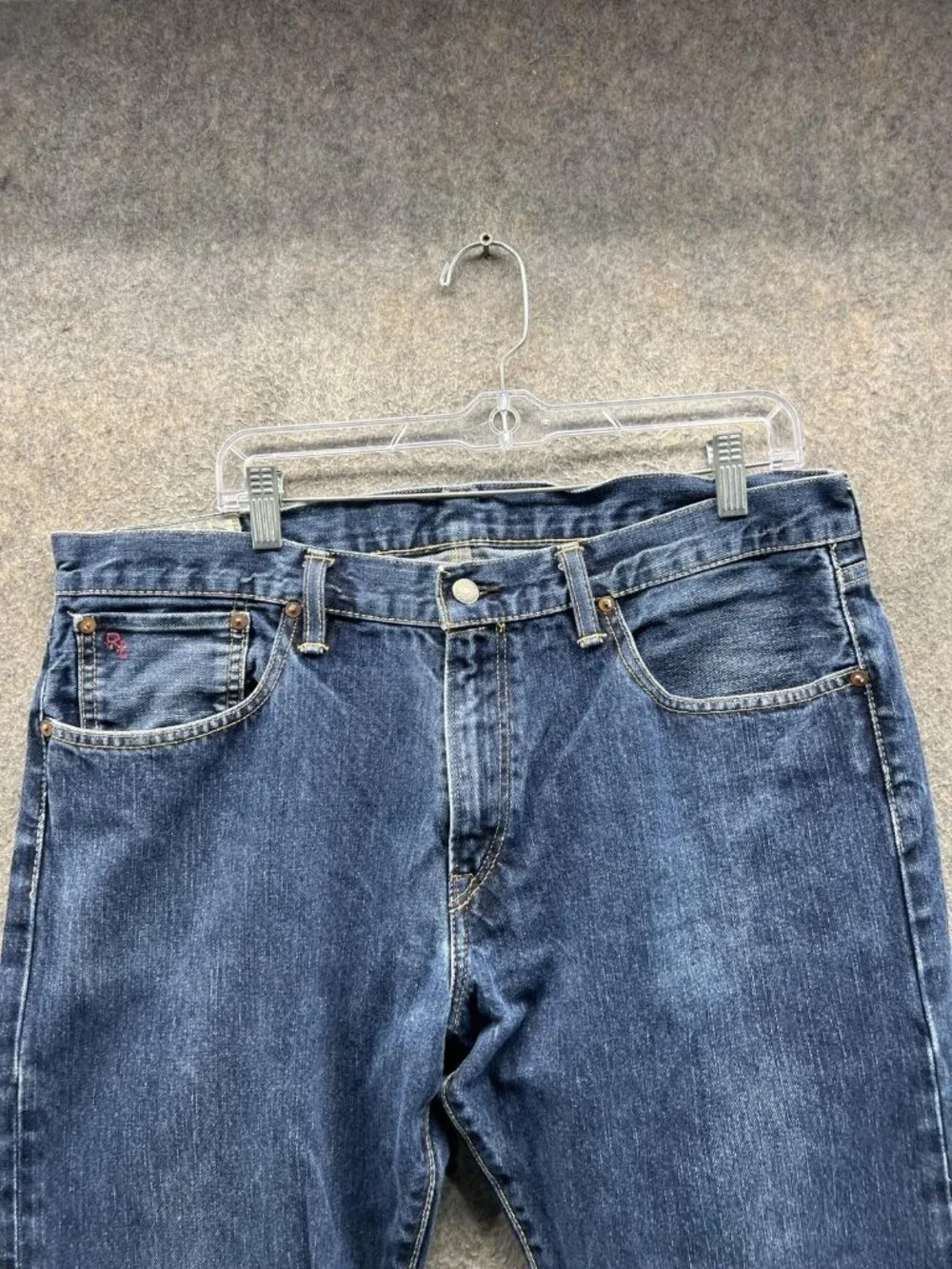 Polo Ralph Lauren Jeans Mens 36x32 Blue Relaxed Fit Straight Denim Medium Wash